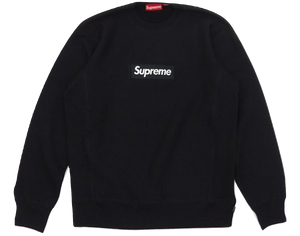 Supreme Box Logo Crewneck FW15 Black Used Grails SF
