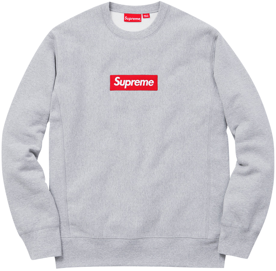 Supreme Box Logo Crewneck Grey Grails SF