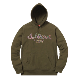 Supreme Brush Logo hooded Sweatshirt