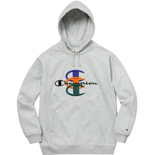 Supreme/Champion Stacked C Hooded Sweatshirt - Heather Grey