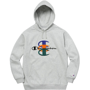 Supreme/Champion Stacked C Hooded Sweatshirt - Heather Grey