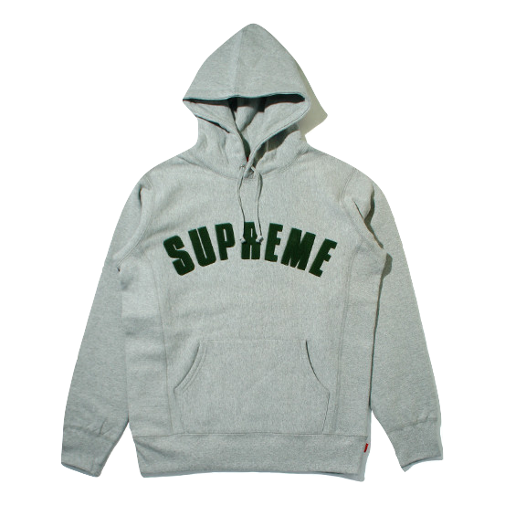 Supreme chenille arc discount logo hooded sweatshirt