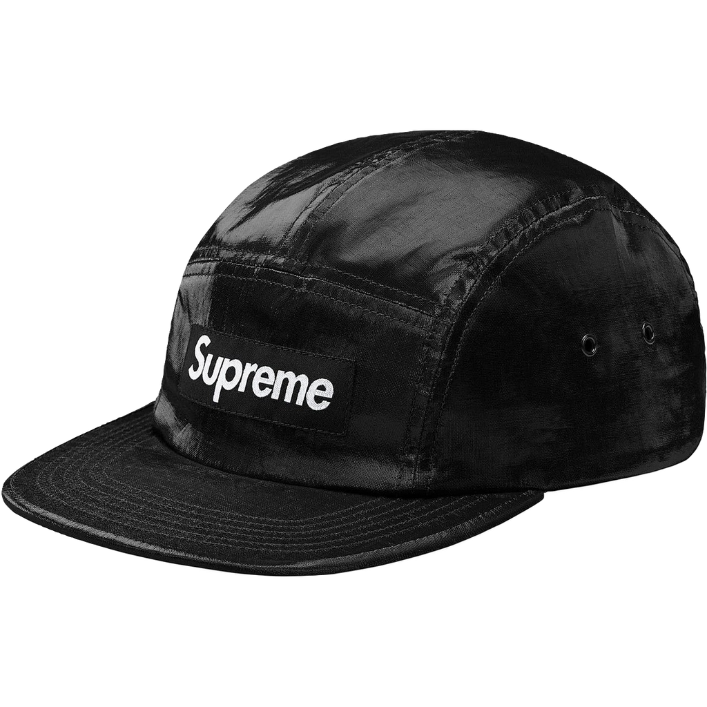 Supreme Coated Linen Camp Cap - Black