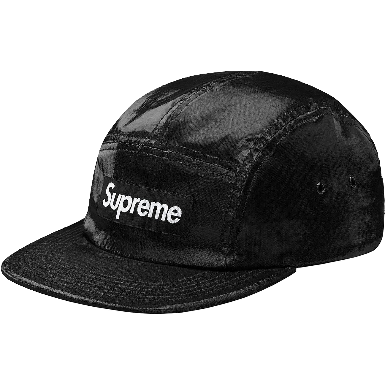 Supreme Coated Linen Camp Cap - Black