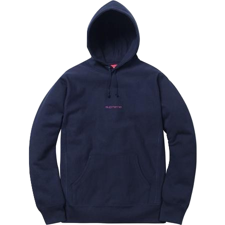 Supreme Compact Logo Hooded Sweatshirt - Navy