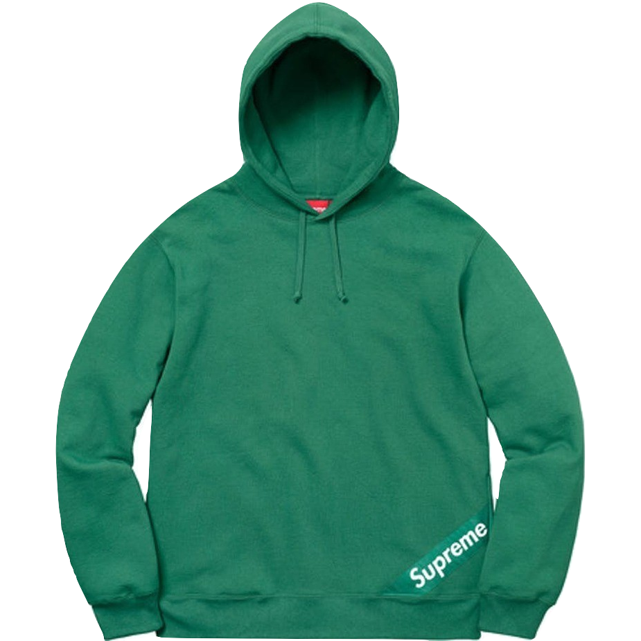 Supreme Corner Label Hooded Sweatshirt Light Pine Grails SF