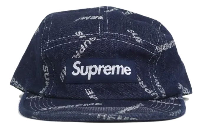Supreme Denim Logo Camp Cap Supreme