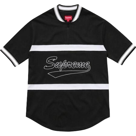 Supreme Half Zip S/S Baseball Top - Used