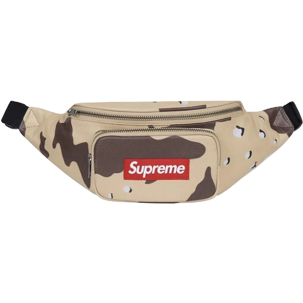 Supreme Leather Waist Bag - Desert Camo Supreme