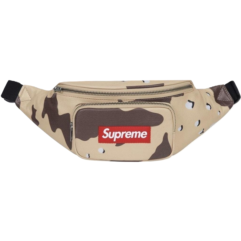 Supreme Leather Waist Bag Desert Camo