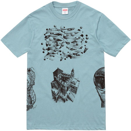 Supreme/MC Escher Collage Tee - Slate - Used