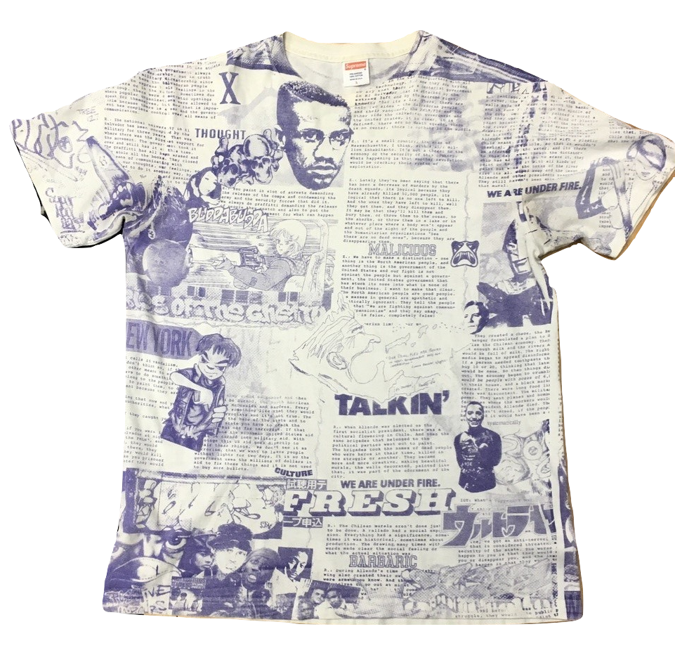 Supreme Malcolm X Ultraman Anime Manga Tee - White