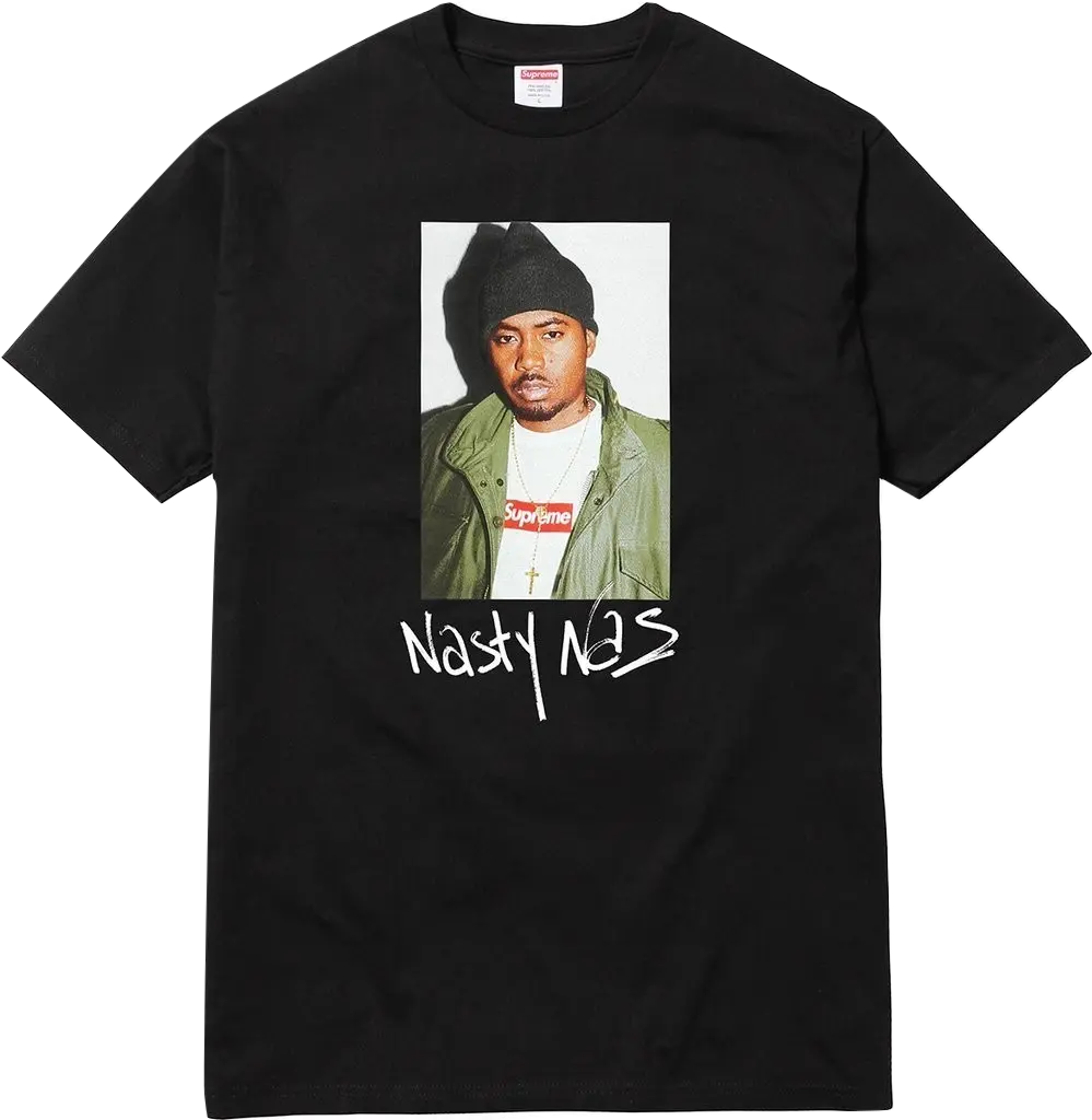 Supreme Nas Tee - Black - Used Supreme
