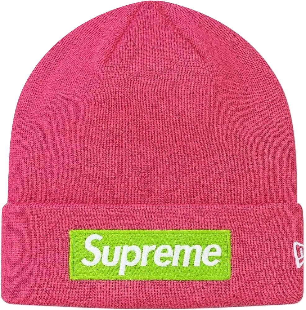 Supreme New Era Box Logo Beanie (FW17) Magenta