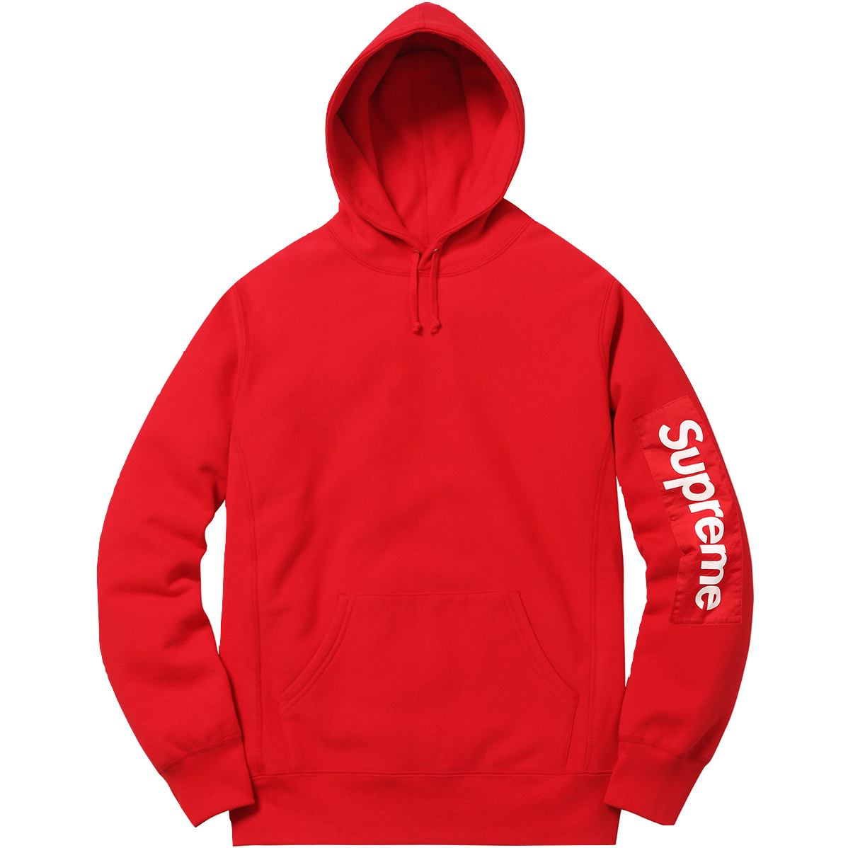 Supreme Sleeve Patch Hooded Sweatshirt - Red - Used Supreme