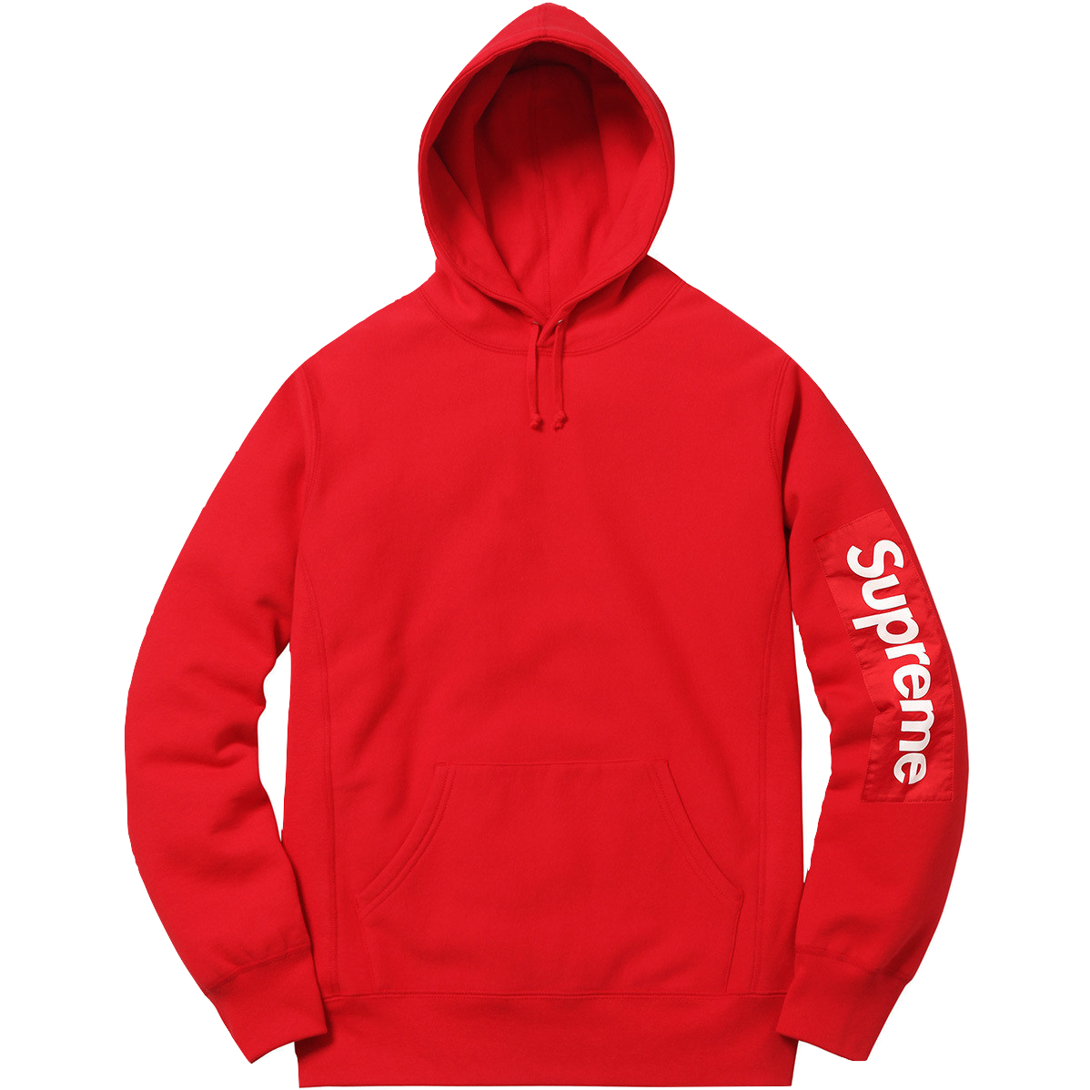 Supreme Sleeve Patch Hooded Sweatshirt - Red