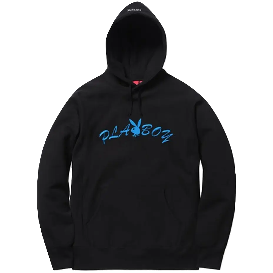 Supreme/Playboy Hooded Sweatshirt - Black Supreme