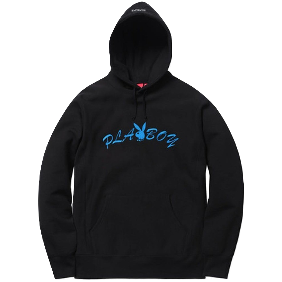 Supreme/Playboy Hooded Sweatshirt - Black - Used Supreme