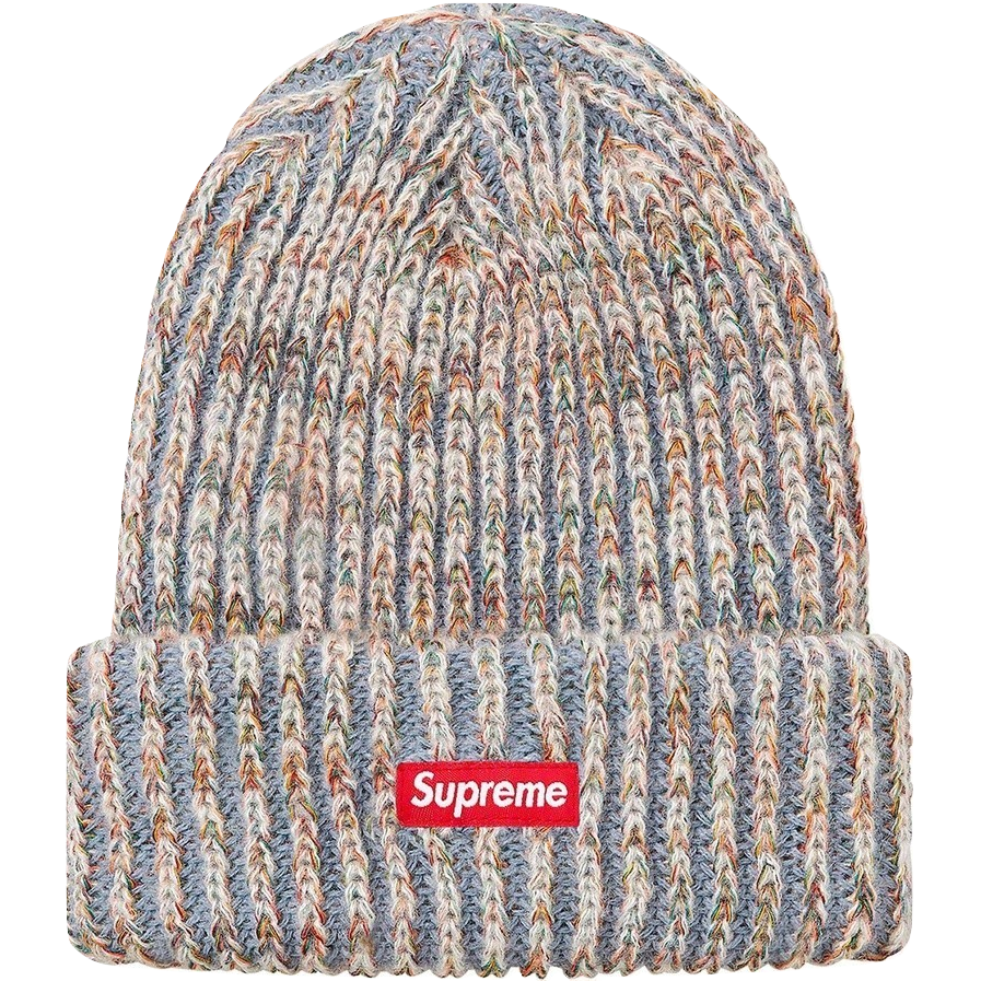 Supreme Rainbow Knit Loose Gauge Beanie - Light Blue