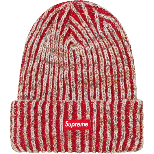 Supreme Rainbow Knit Loose Gauge Beanie - Red Supreme