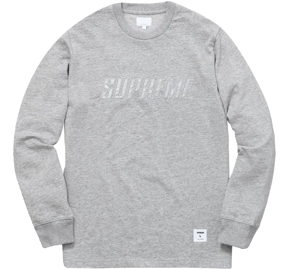 Supreme Reflective L/S Top - HTH Grey Supreme