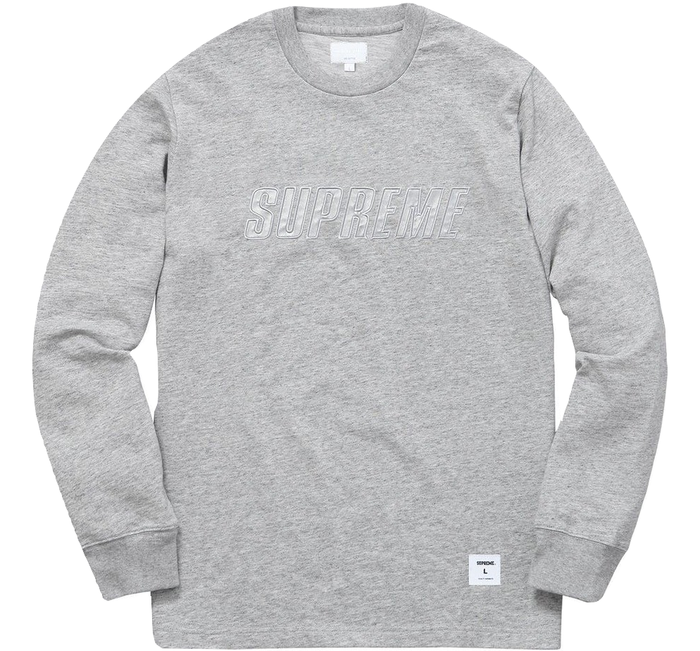 Supreme Reflective L/S Top - HTH Grey