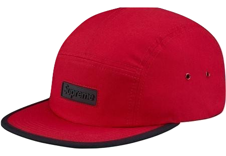 Supreme Rubber Logo Camp Cap - Red