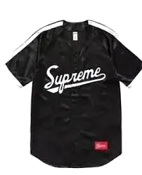 Supreme SS17 Satin Baseball Jersey - Black Supreme