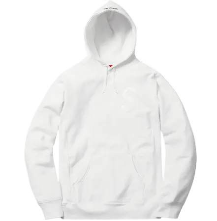 Supreme S Tonal Hoodie - White Supreme