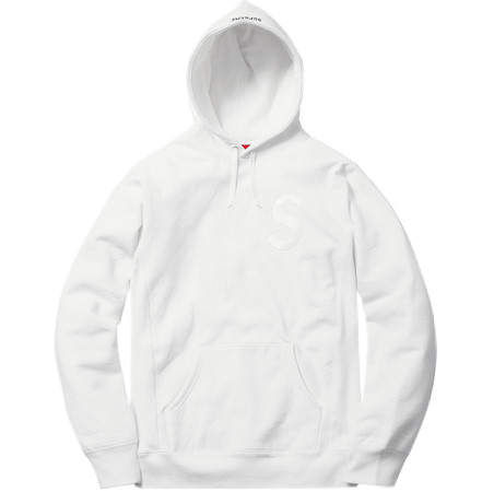 Supreme S Tonal Hoodie - White - Used Supreme