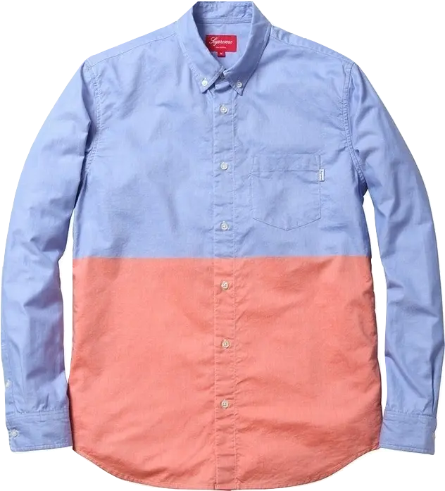Supreme Split Shirt - Blue/Pink Supreme