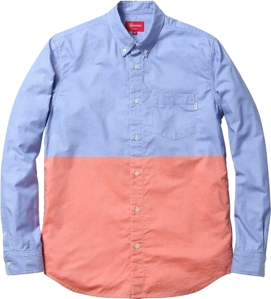 Supreme Split Shirt - Blue/Pink Supreme