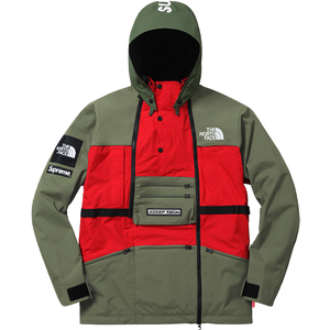 Supreme/The North Face Steep Tech Hooded Jacket - Red/Green