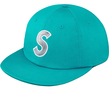 Supreme 3M Reflective S Logo 6 Panel Cap - Teal