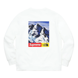 Supreme/The North Face Mountain Crewneck Sweatshirt - White Supreme