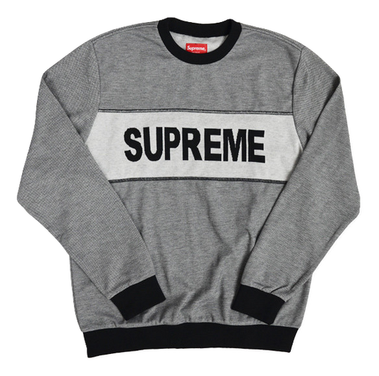 Supreme Tonal Stripe Logo Crewneck