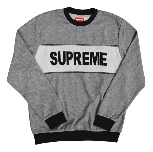 Supreme Tonal Stripe Logo Crewneck – Grails SF