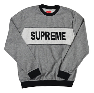 Supreme tonal stripe logo crewneck sales
