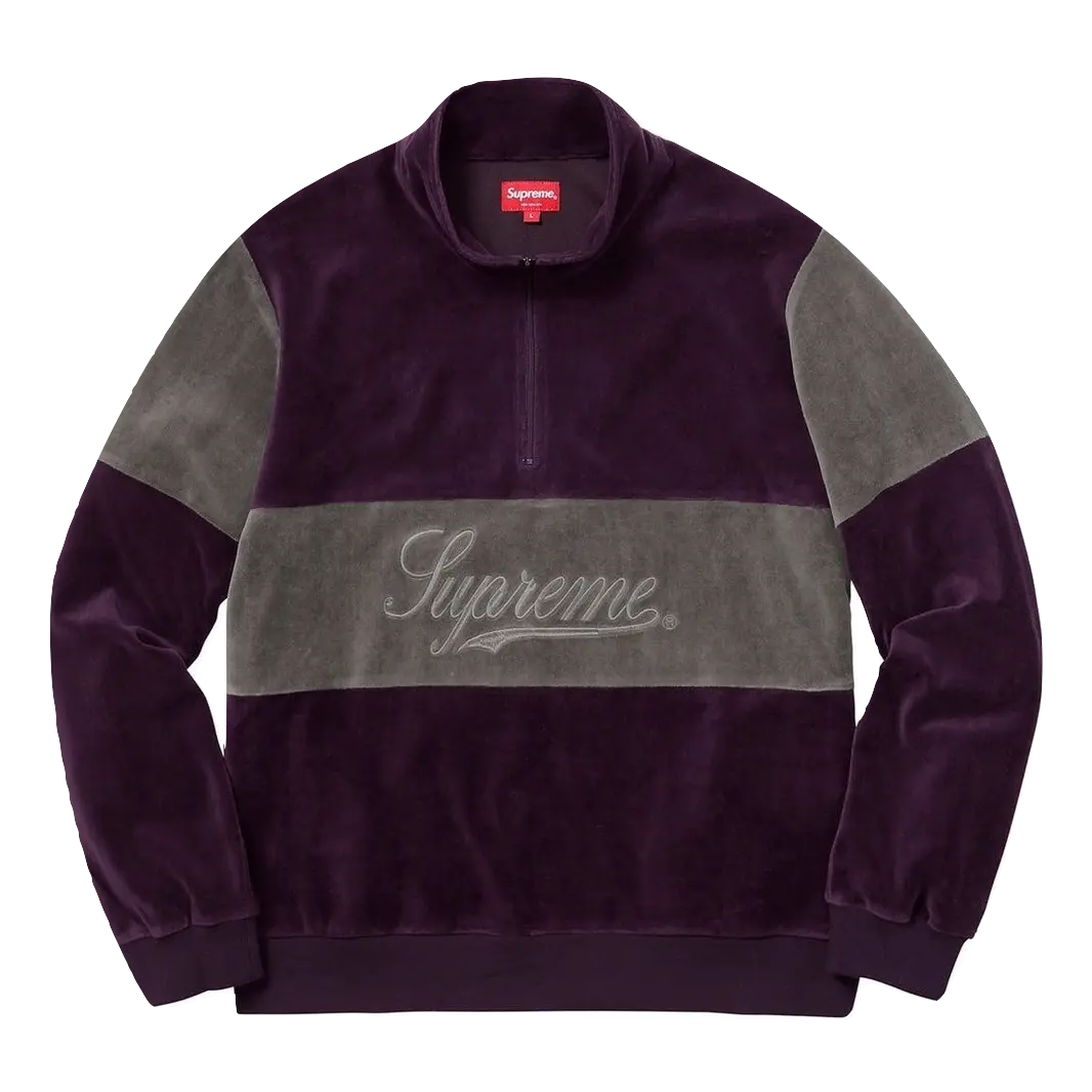 Supreme Velour Half Zip Pullover Supreme