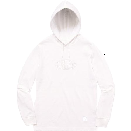 Supreme Warp Hooded L/S Top - White
