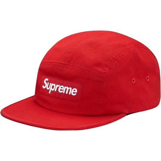 Supreme Washed Chino Twill Camp Cap - Red