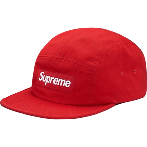Supreme Washed Chino Twill Camp Cap - Red