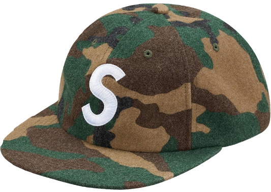 Supreme Wool S Logo 6-Panel Camo Hat