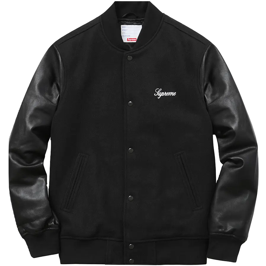 Supreme Wool Varsity Crew Jacket - Used Supreme