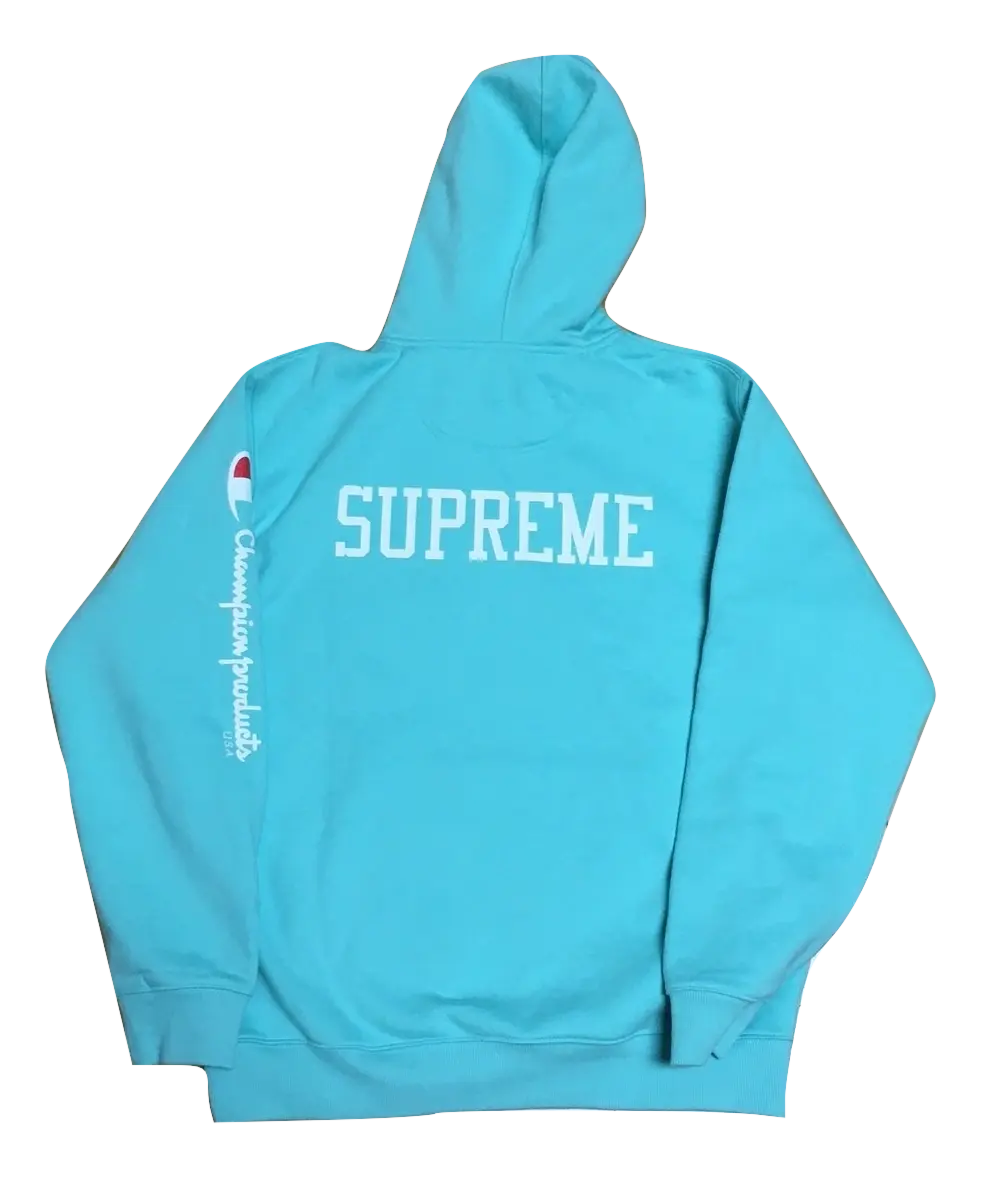 Supreme x Champion Hoodie - Aqua Supreme