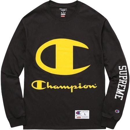 Supreme x Champion L/S Tee - Black