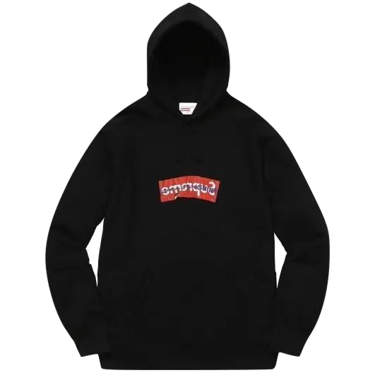 Supreme x Comme Des Garçons (CDG) Box Logo Hoodie - Black Supreme
