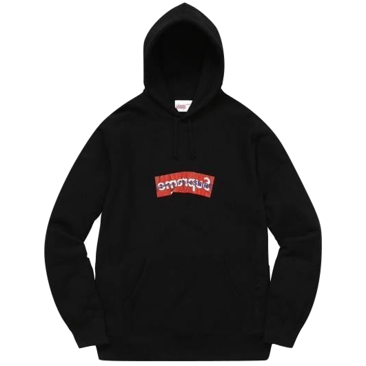 Supreme x Comme Des Garçons (CDG) Box Logo Hoodie - Black - Used