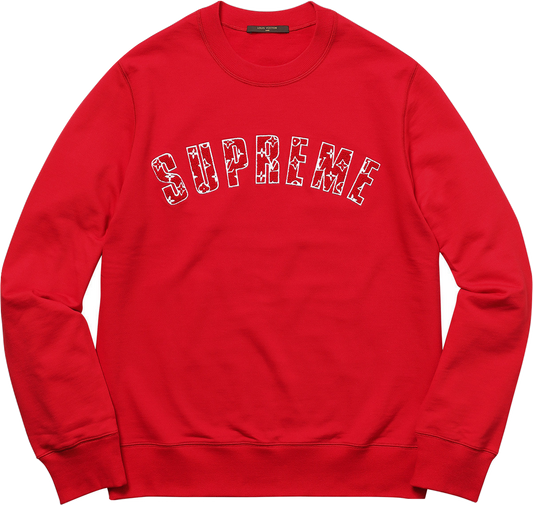 Supreme x Louis Vuitton Arc Crewneck - Red - Used