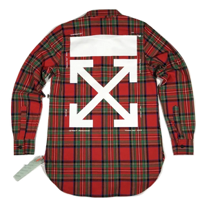 Off-White Plaid Arrows Flannel - Red - Used OFF-WHITE